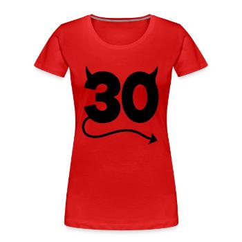 30th Birthday - Women's Premium Organic T-Shirt - red - Front - Mia (176cm)