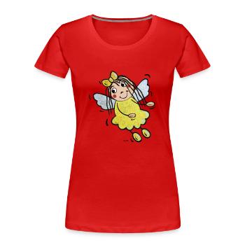 Schutzengel Luna - Frauen Premium Bio T-Shirt - Rot - Vorne - Mia (176cm)