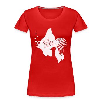 Fisch Aquarium Meerestier Klima Umweltschutz - Frauen Premium Bio T-Shirt - Rot - Vorne - Mia (176cm)