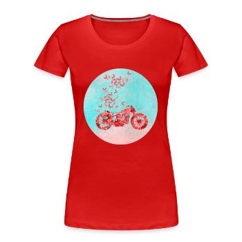 Adventure - Frauen Premium Bio T-Shirt - Rot - Vorne - Mia (176cm)