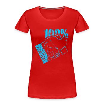 DEUTSCHER WACHTELHUND 100 - Frauen Premium Bio T-Shirt - Rot - Vorne - Mia (176cm)