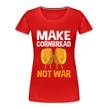Glutenfrei Gluten - Frauen Premium Bio T-Shirt - Rot - Vorne - Mia (176cm)
