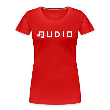 Audio - Women's Premium Organic T-Shirt - red - Front - Mia (176cm)