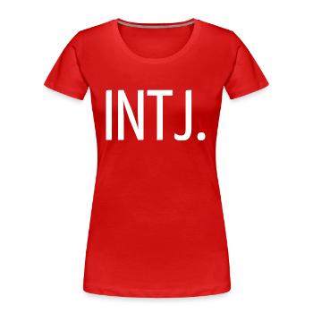 INTJ. - T-shirt bio Premium Femme - rouge - Devant - Mia (176cm)