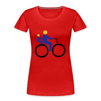Rad - Frauen Premium Bio T-Shirt - Rot - Vorne - Mia (176cm)
