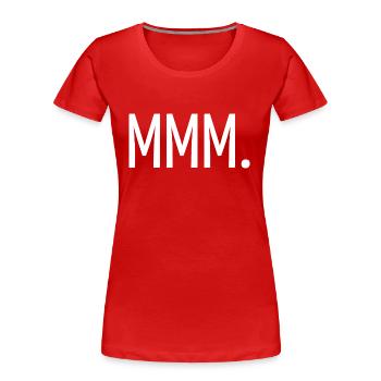 MMM. - T-shirt bio Premium Femme - rouge - Devant - Mia (176cm)