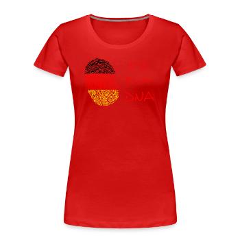 Deutschland Deutschlandflagge Germany - Frauen Premium Bio T-Shirt - Rot - Vorne - Mia (176cm)