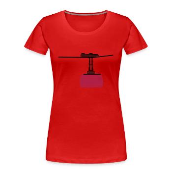 Seilbahn 2 - Frauen Premium Bio T-Shirt - Rot - Vorne - Mia (176cm)