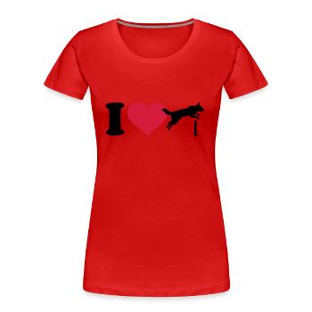 Agility - Frauen Premium Bio T-Shirt - Rot - Vorne - Mia (176cm)