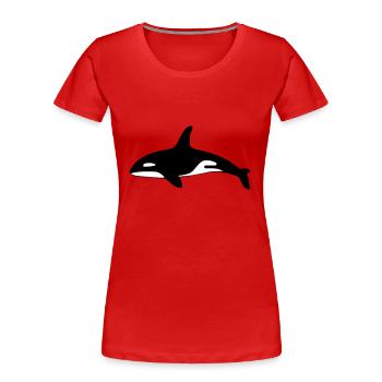 Killer whale shark Ozean - Frauen Premium Bio T-Shirt - Rot - Vorne - Mia (176cm)