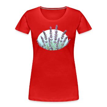 Lavender Lavender Stalks Lavender Field - Women's Premium Organic T-Shirt - red - Front - Mia (176cm)