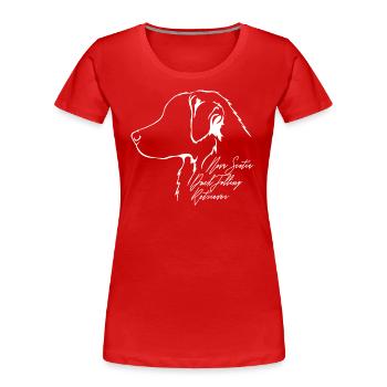 NOVA SCOTIA DUCK TOLLING RETRIEVER Profil Wilsigns - T-shirt bio Premium Femme - rouge - Devant - Mia (176cm)