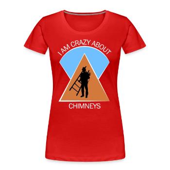 Schornsteinfeger Schlotfeger - Frauen Premium Bio T-Shirt - Rot - Vorne - Mia (176cm)