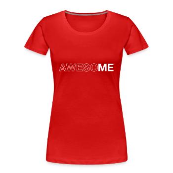 AwesoME - Frauen Premium Bio T-Shirt - Rot - Vorne - Mia (176cm)