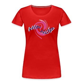 Hip Hop Squirl - Frauen Premium Bio T-Shirt - Rot - Vorne - Mia (176cm)