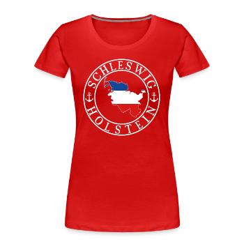 Schleswig-Holstein - T-shirt bio Premium Femme - rouge - Devant - Mia (176cm)