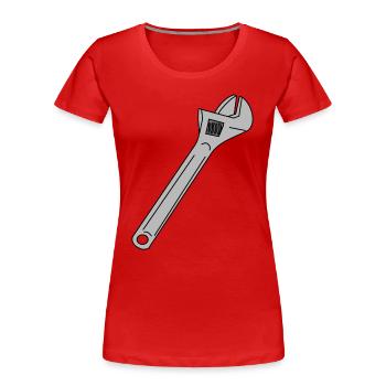 Wrench Adjustable Wrench English - Women's Premium Organic T-Shirt - red - Front - Mia (176cm)