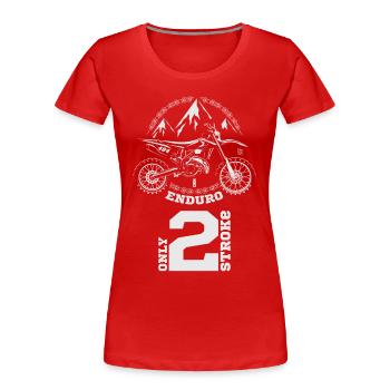 Enduro 2T - Women's Premium Organic T-Shirt - red - Front - Mia (176cm)