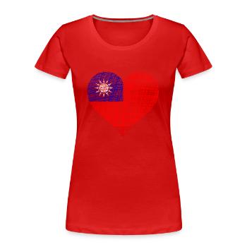 Taiwan - Frauen Premium Bio T-Shirt - Rot - Vorne - Mia (176cm)