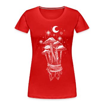 Mushrooms Magic Magic Mushrooms - Women's Premium Organic T-Shirt - red - Front - Mia (176cm)