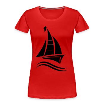 Segeln Segelboot Segelschein - Frauen Premium Bio T-Shirt - Rot - Vorne - Mia (176cm)