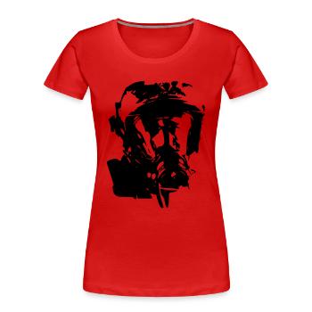 Feuerwehrhelm ari - Frauen Premium Bio T-Shirt - Rot - Vorne - Mia (176cm)