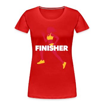 Running Finisher - Run - Fitness - Women's Premium Organic T-Shirt - red - Front - Mia (176cm)