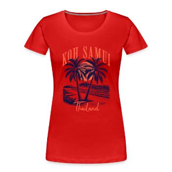 Plage de Koh Samui Thailand - T-shirt bio Premium Femme - rouge - Devant - Mia (176cm)