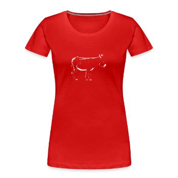 Mignon âne mule mule cadeau - T-shirt bio Premium Femme - rouge - Devant - Mia (176cm)