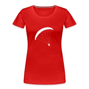 Gleitschirmfliegen Gleitschirm - Frauen Premium Bio T-Shirt - Rot - Vorne - Mia (176cm)