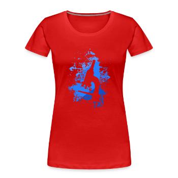 Mikroskop - Frauen Premium Bio T-Shirt - Rot - Vorne - Mia (176cm)