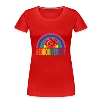 Neurodiversity Neurodiversity Autistic Autism - Women's Premium Organic T-Shirt - red - Front - Mia (176cm)