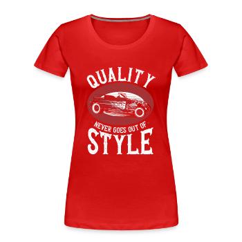Hot Rod Hot Rods Muscle Car Hotrod Mechaniker Auto - Frauen Premium Bio T-Shirt - Rot - Vorne - Mia (176cm)