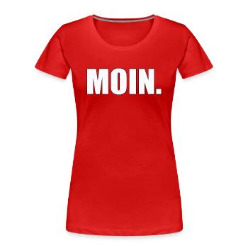 MOIN - Frauen Premium Bio T-Shirt - Rot - Vorne - Mia (176cm)