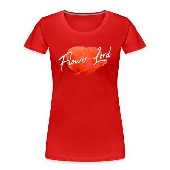 Coquelicot Coquelicot Fleuriste - T-shirt bio Premium Femme - rouge - Devant - Mia (176cm)