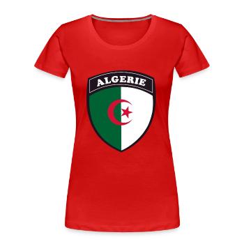 algerie blason - T-shirt bio Premium Femme - rouge - Devant - Mia (176cm)