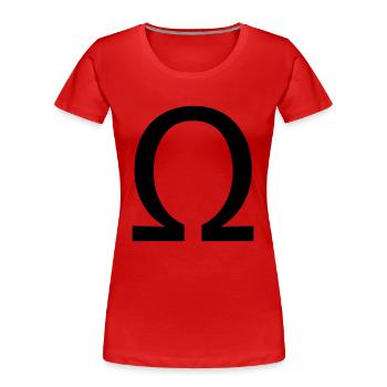 ohm - Frauen Premium Bio T-Shirt - Rot - Vorne - Mia (176cm)