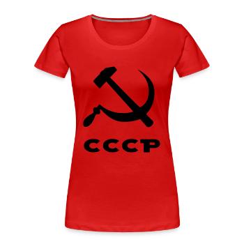 russland symbol - Frauen Premium Bio T-Shirt - Rot - Vorne - Mia (176cm)