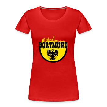 dortmund_logo - Frauen Premium Bio T-Shirt - Rot - Vorne - Mia (176cm)