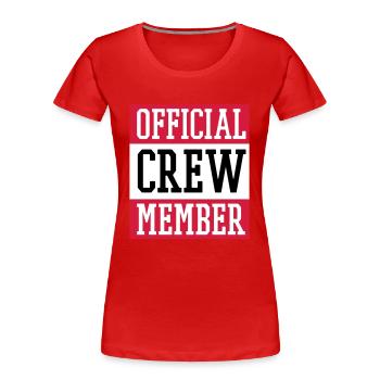 Official Crew Member - Frauen Premium Bio T-Shirt - Rot - Vorne - Mia (176cm)