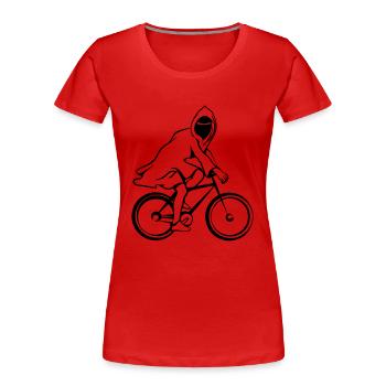 fahrrad gespenst geist spirituel - T-shirt bio Premium Femme - rouge - Devant - Mia (176cm)