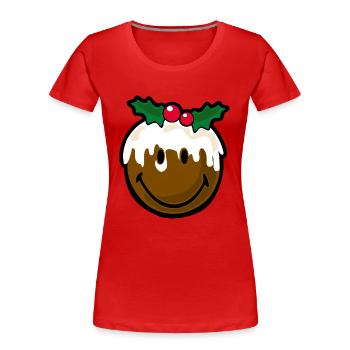 Smiley Christmas Cookie - Frauen Premium Bio T-Shirt - Rot - Vorne - Mia (176cm)