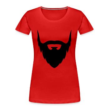 Bart - Frauen Premium Bio T-Shirt - Rot - Vorne - Mia (176cm)