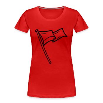 Fahne Wettbewerb Vektor Geschenkidee - Frauen Premium Bio T-Shirt - Rot - Vorne - Mia (176cm)
