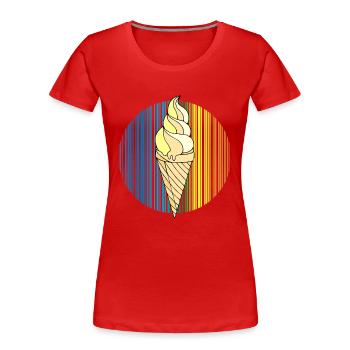 Eis - Frauen Premium Bio T-Shirt - Rot - Vorne - Mia (176cm)
