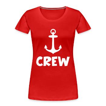 Sailing Crew - Women's Premium Organic T-Shirt - red - Front - Mia (176cm)