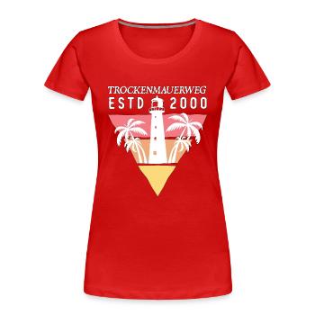 Mallorca wandern GR 221 Wanderweg Geschenk - Frauen Premium Bio T-Shirt - Rot - Vorne - Mia (176cm)