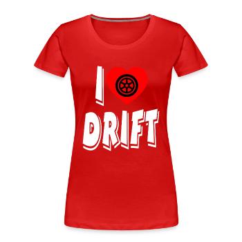 Car - Women's Premium Organic T-Shirt - red - Front - Mia (176cm)