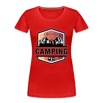 Camping - Frauen Premium Bio T-Shirt - Rot - Vorne - Mia (176cm)