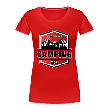 Camping - Frauen Premium Bio T-Shirt - Rot - Vorne - Mia (176cm)